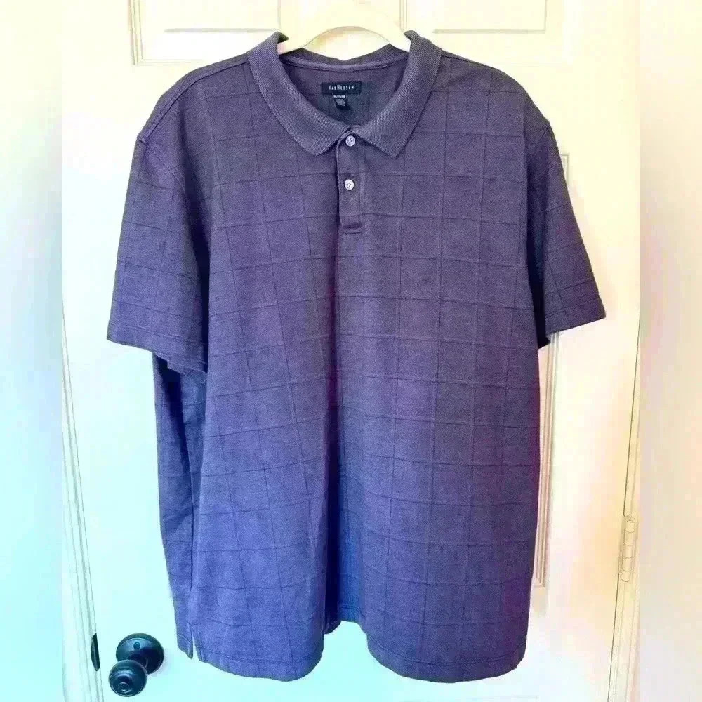 EUC Van Heusen Short Sleeve Button Collar Dress Shirt (Size XXL)
